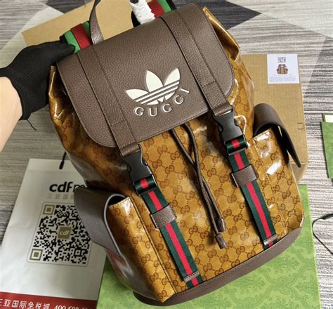 gucci adidas collab backpack|adidas x gucci duffel bag.